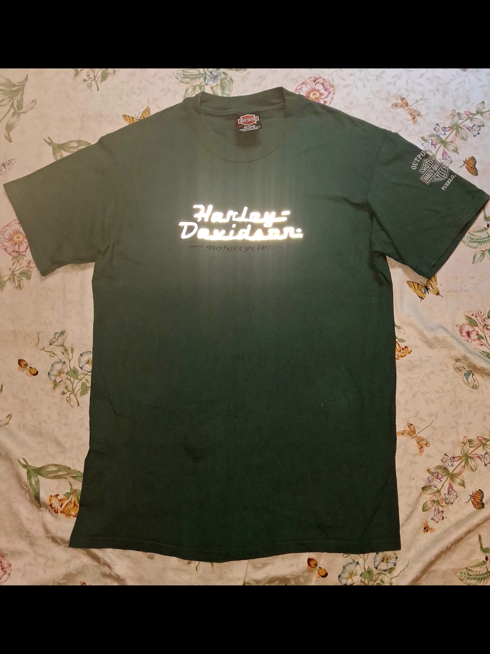 Harley-Davidson Forest Green Short Sleeve Tee with Reflective Logo